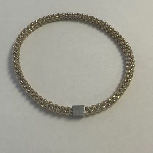 New Orleans Designer Mignon Faget Gold Plated Faceted Halo Bangle